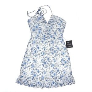 Lulu's Blue and White Floral Dress